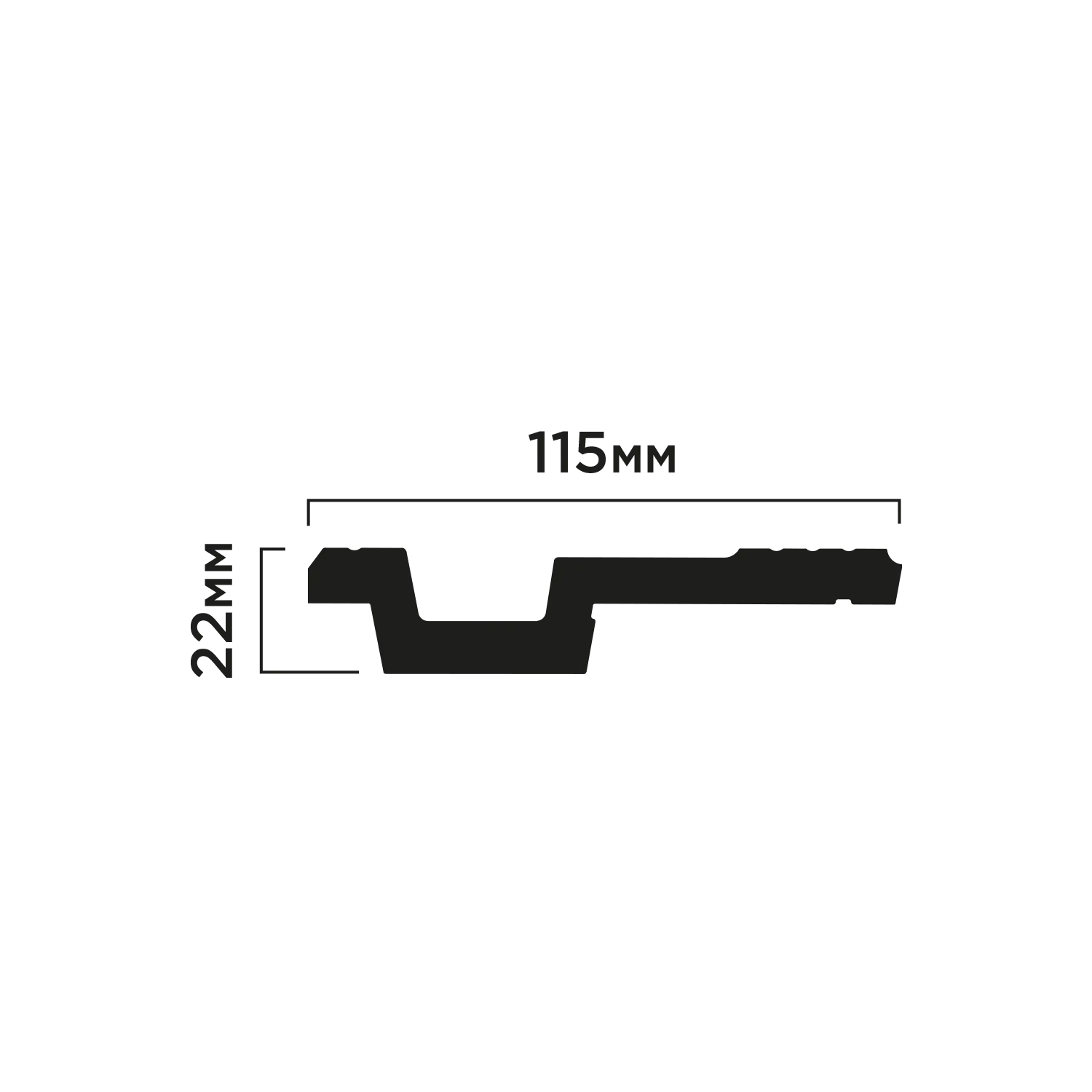 Карниз A115V1 Hiwood 115мм×22мм×2м