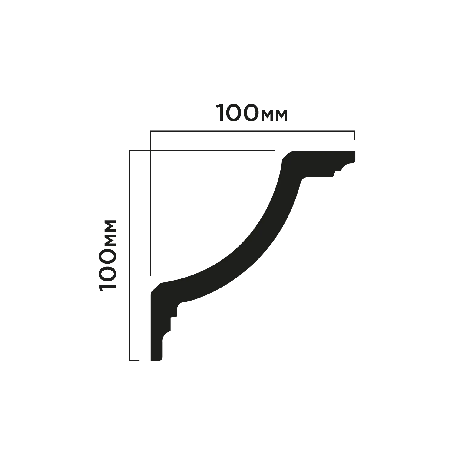 Карниз A141 Hiwood 100мм×100мм×2м