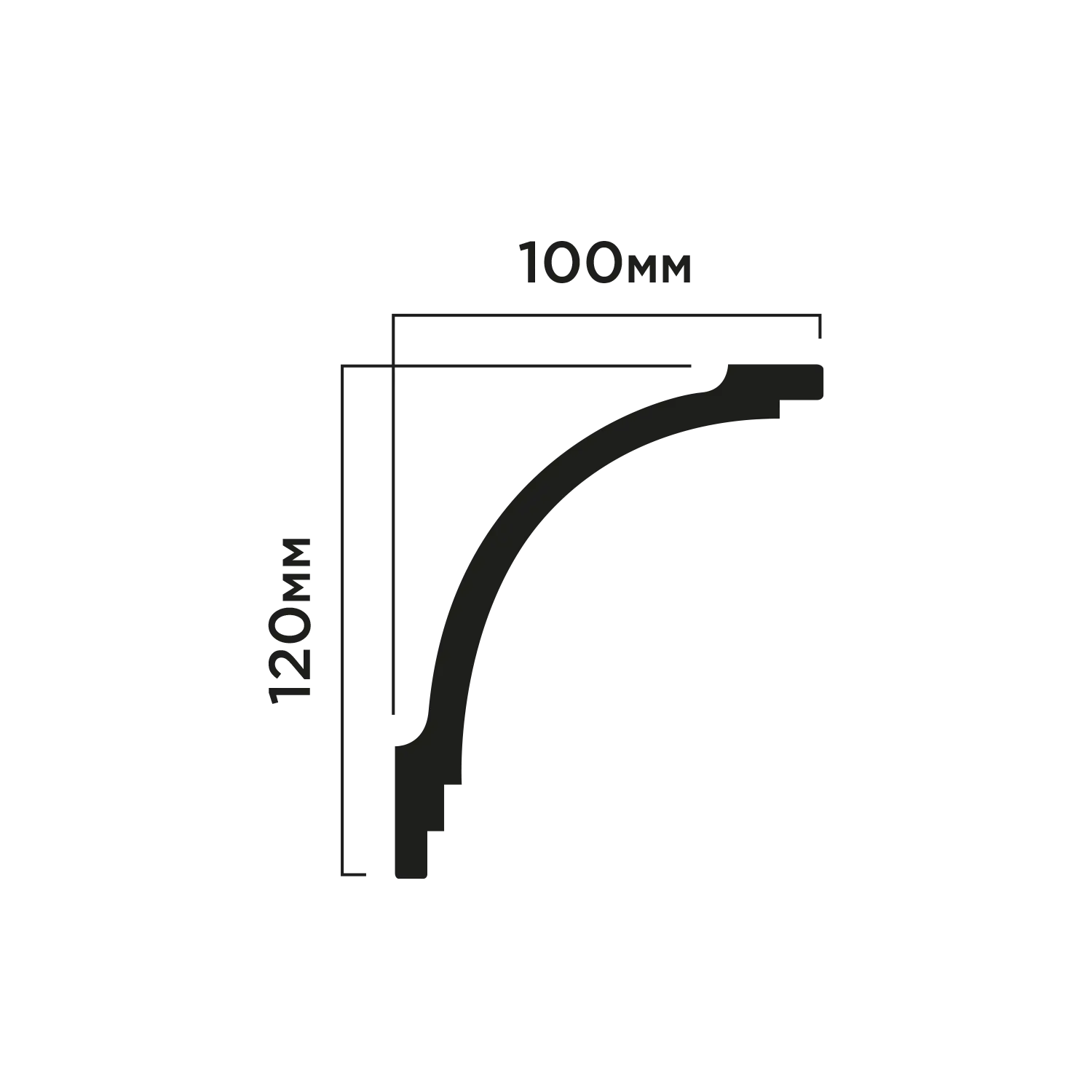 Карниз A156 Hiwood 120мм×100мм×2м