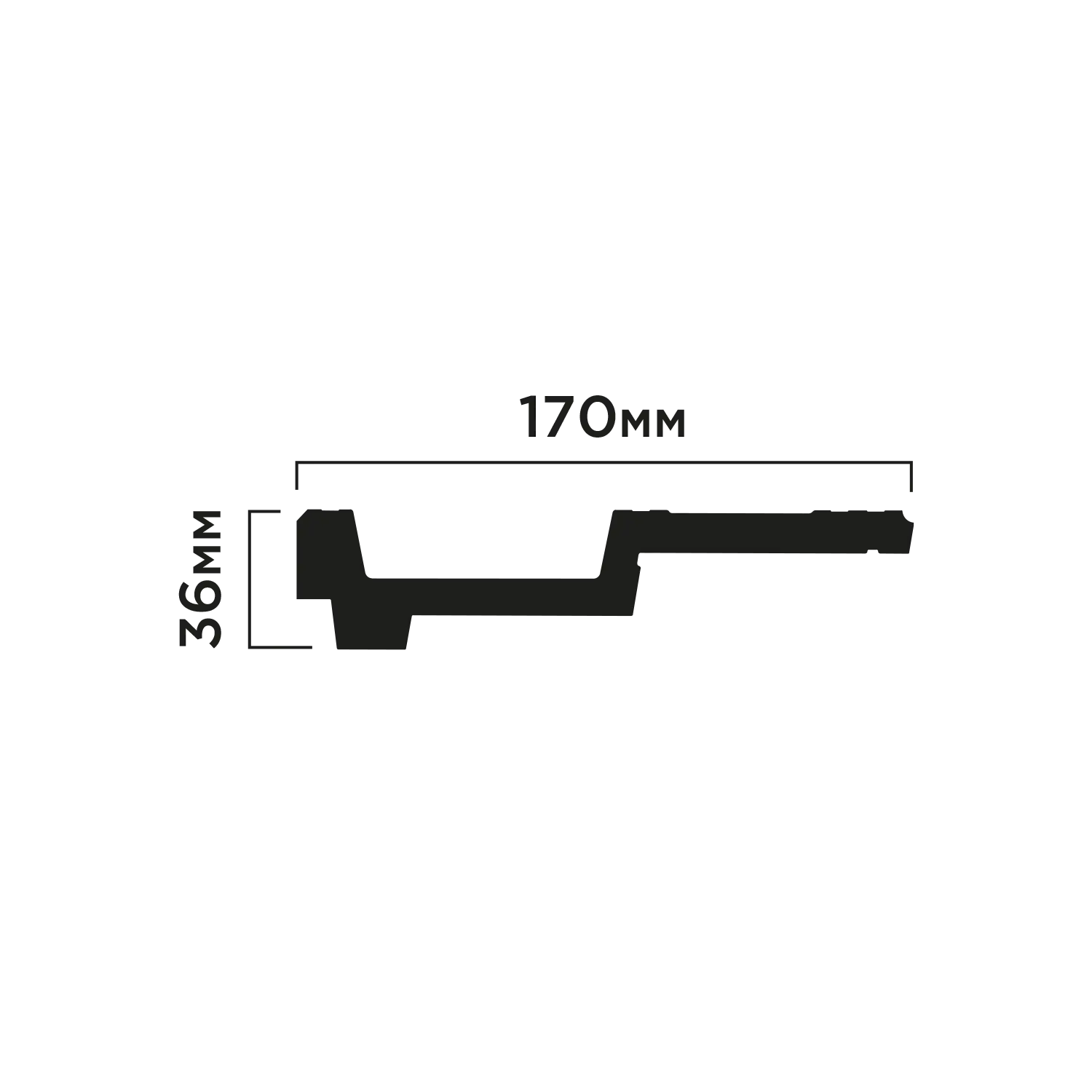 Карниз A170V1 Hiwood 170мм×36мм×2м