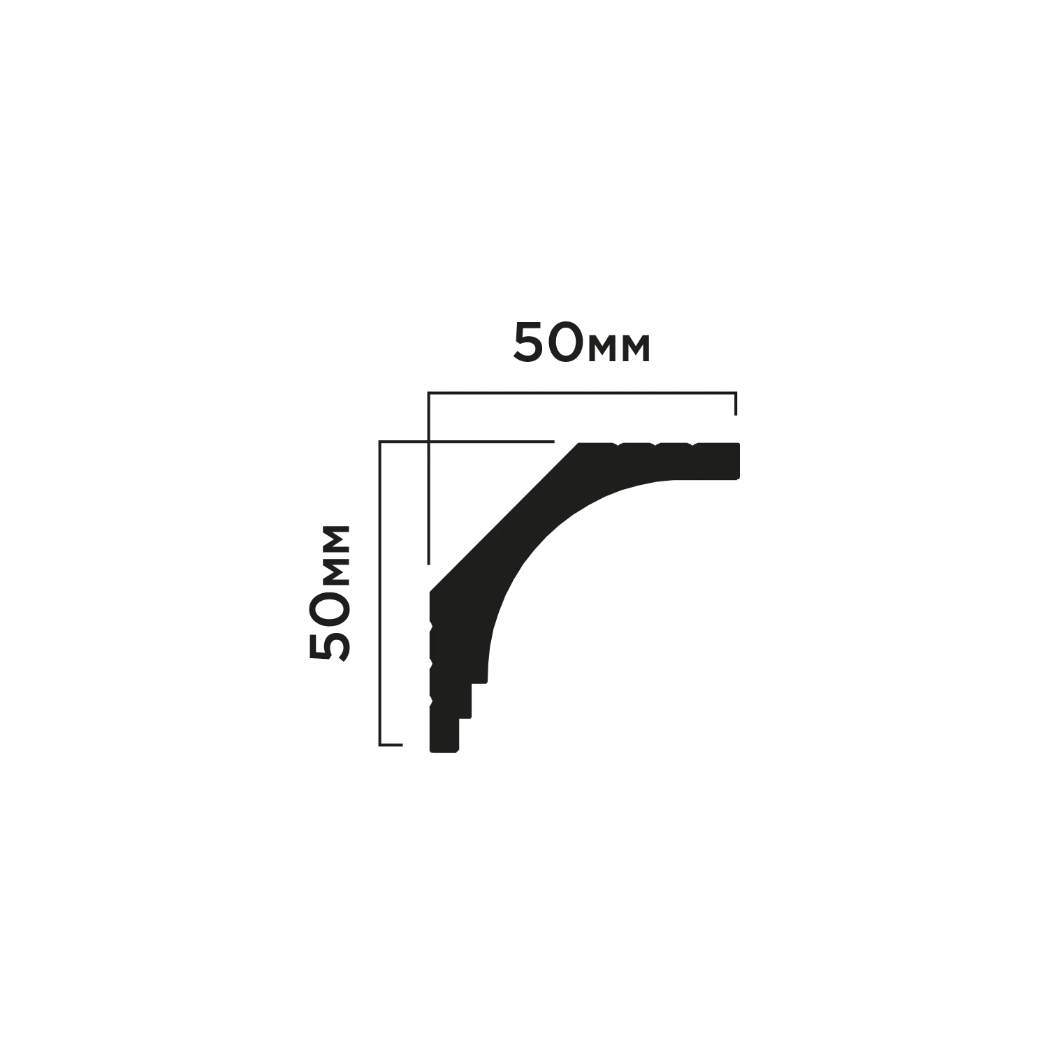 Карниз A70 Hiwood 50мм×50мм×2м