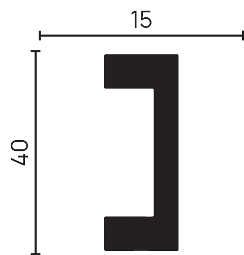 Молдинг 618-73SH Перфект 40мм×15мм×3м