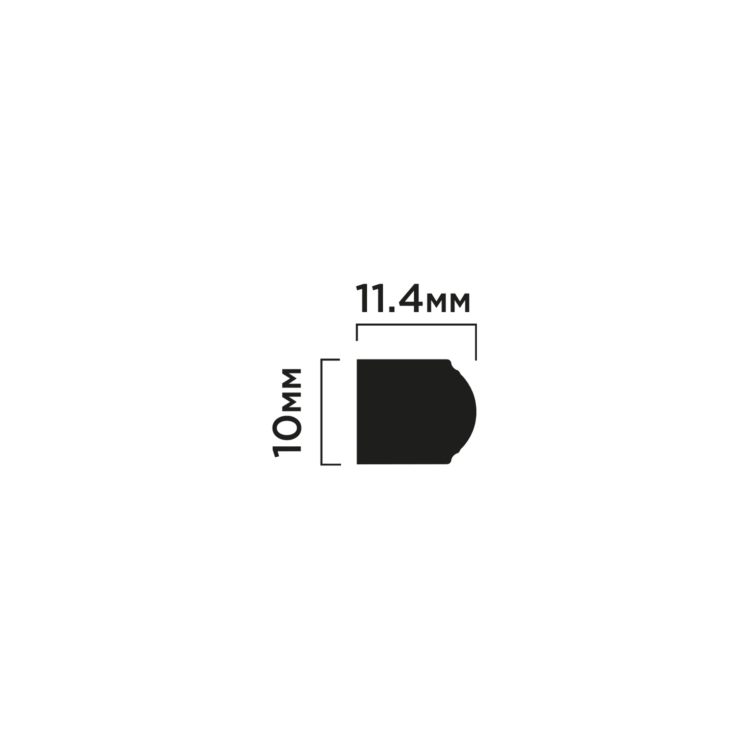 Молдинг D10 Hiwood 11мм×10мм×2м