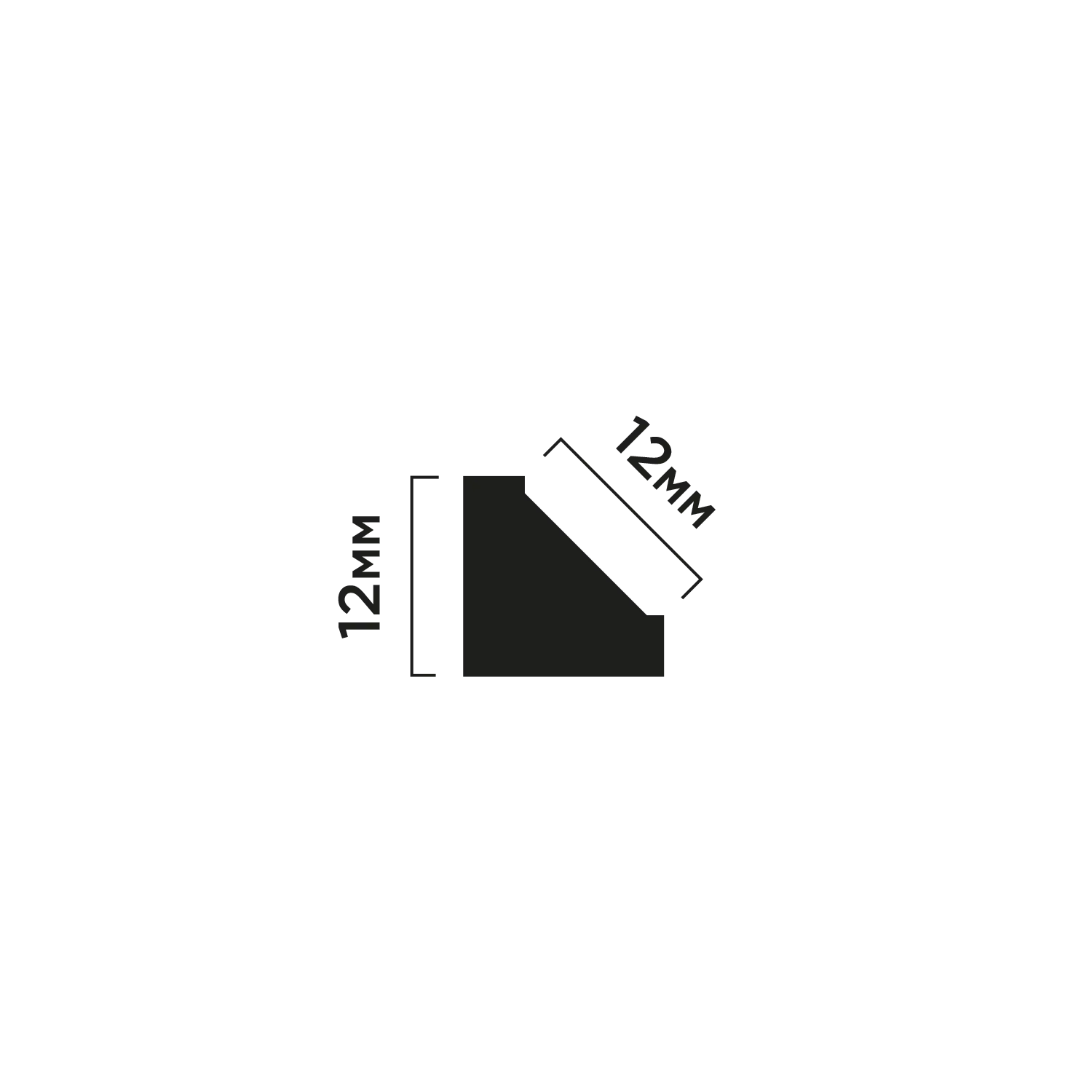 Молдинг D12V2 Hiwood 12мм×12мм×2,7м