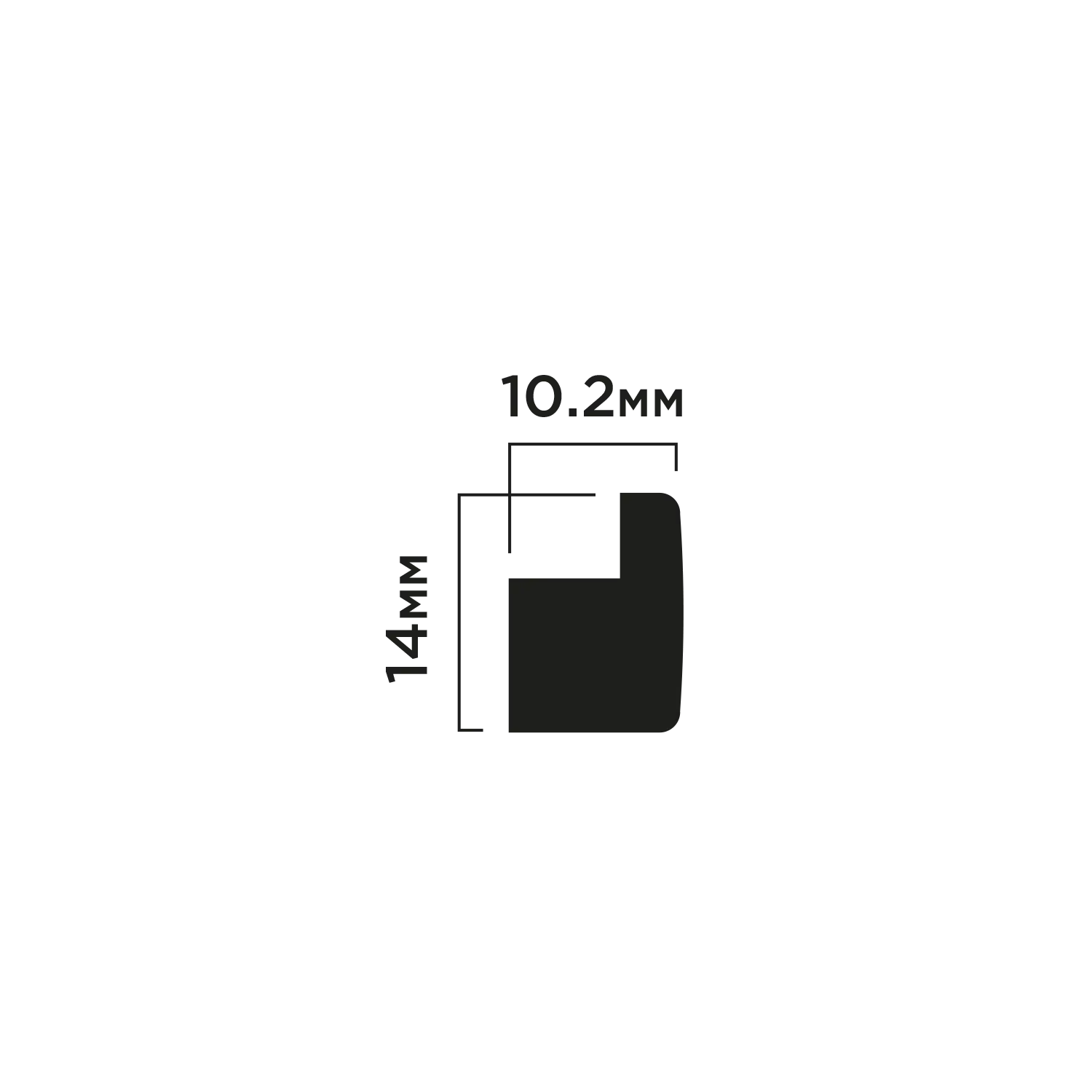 Молдинг D14 Hiwood 14мм×10,2мм×2м