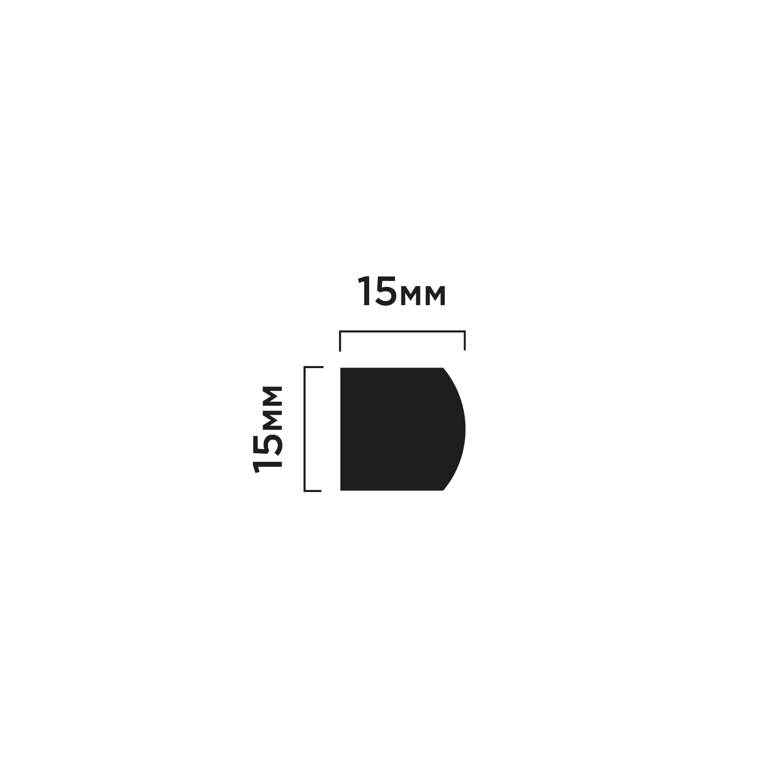 Молдинг D15V2 Hiwood 15мм×15мм×2,7м