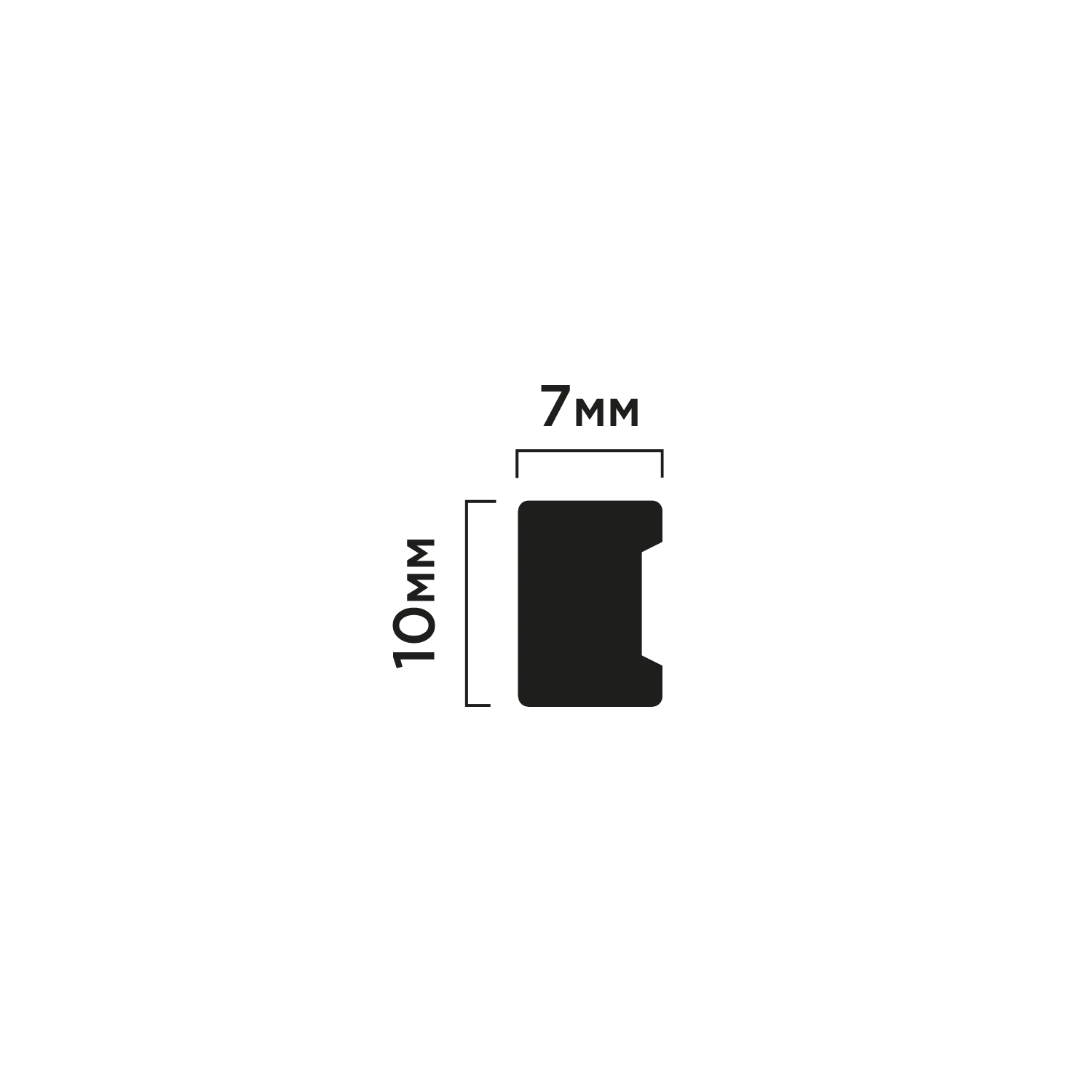 Молдинг MD10 Hiwood 10мм×7мм×2м