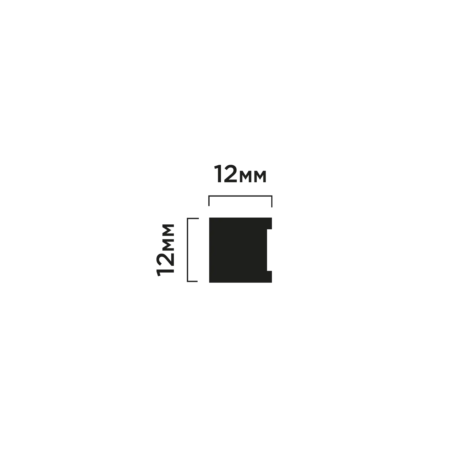 Молдинг MD12V1 Hiwood 12мм×12мм×2,7м