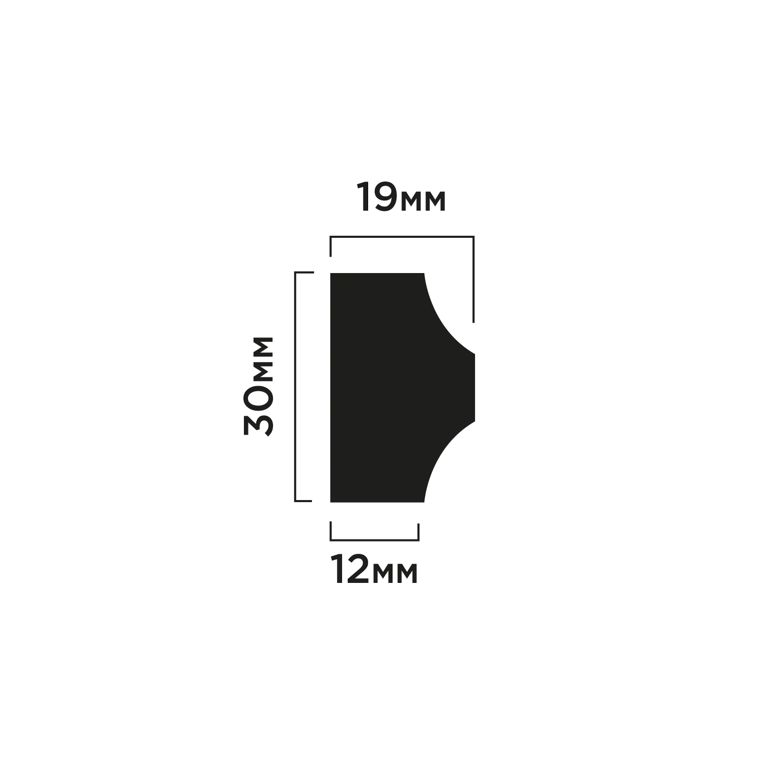 Молдинг TRW30 Hiwood 30мм×19мм×2,7м