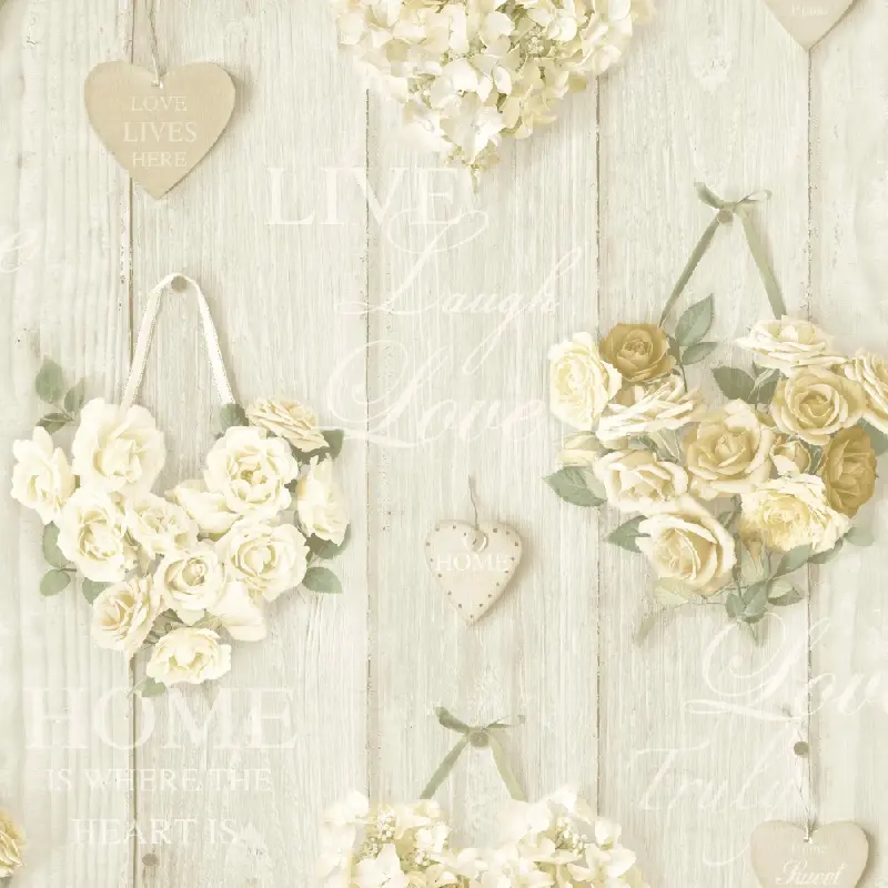 Обои A14501 Grandeco Ideco Vintage hearts