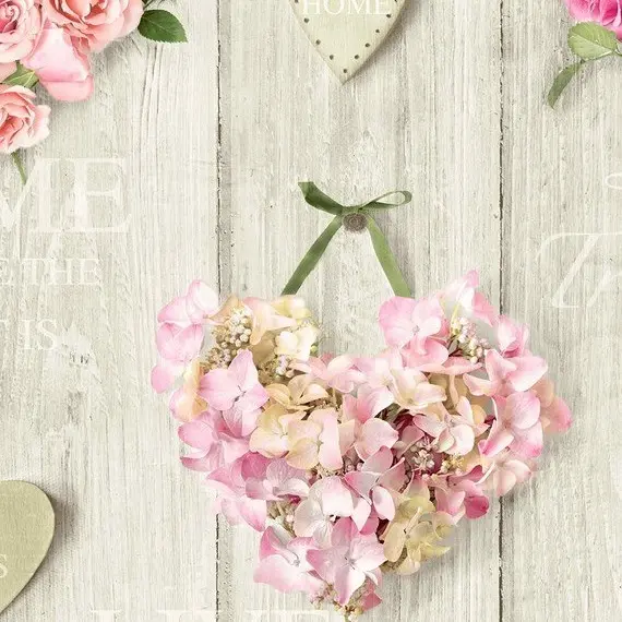 Обои A14503 Grandeco Ideco Vintage hearts