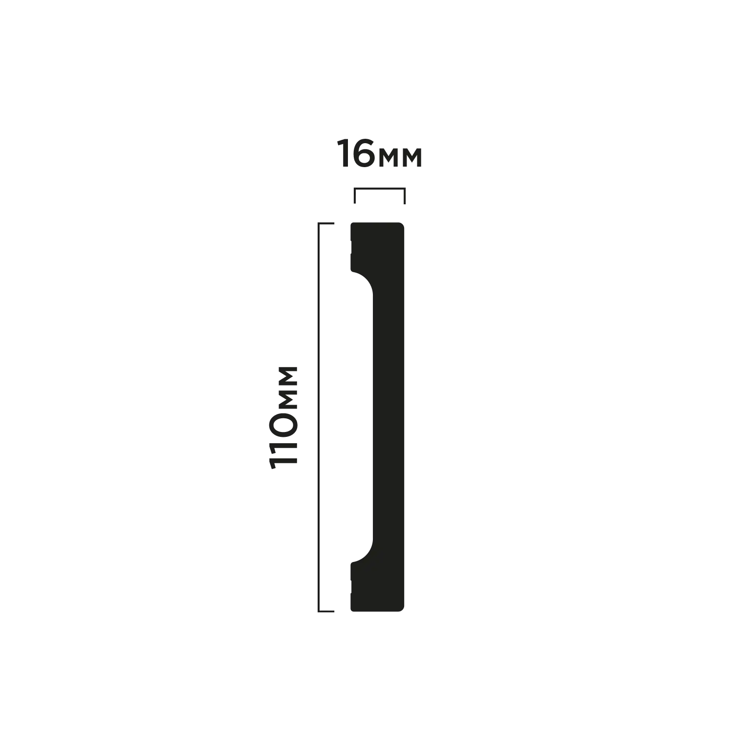 Плинтус B110V1 Hiwood 110мм×16мм×2м
