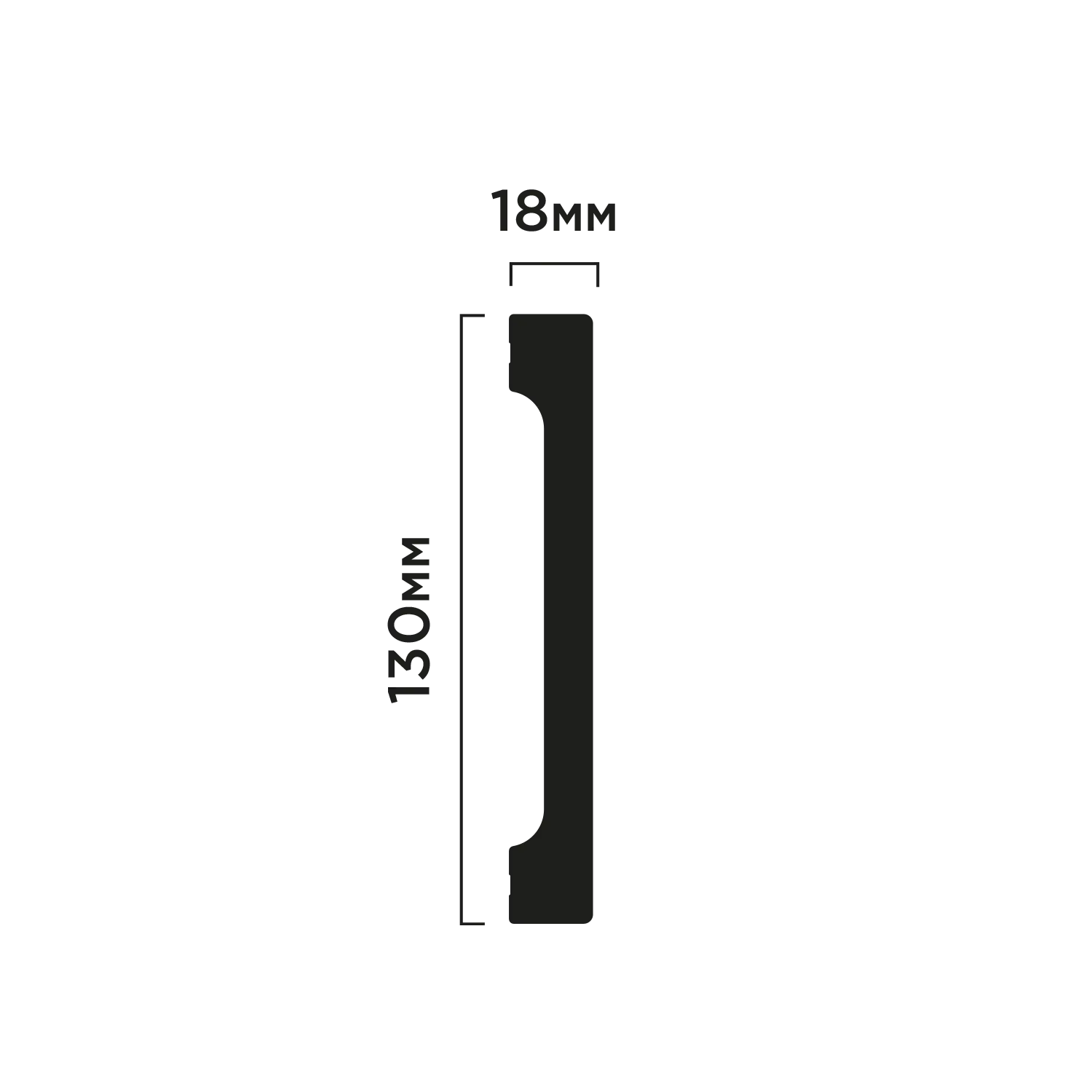 Плинтус B130V1 Hiwood 130мм×18мм×2м