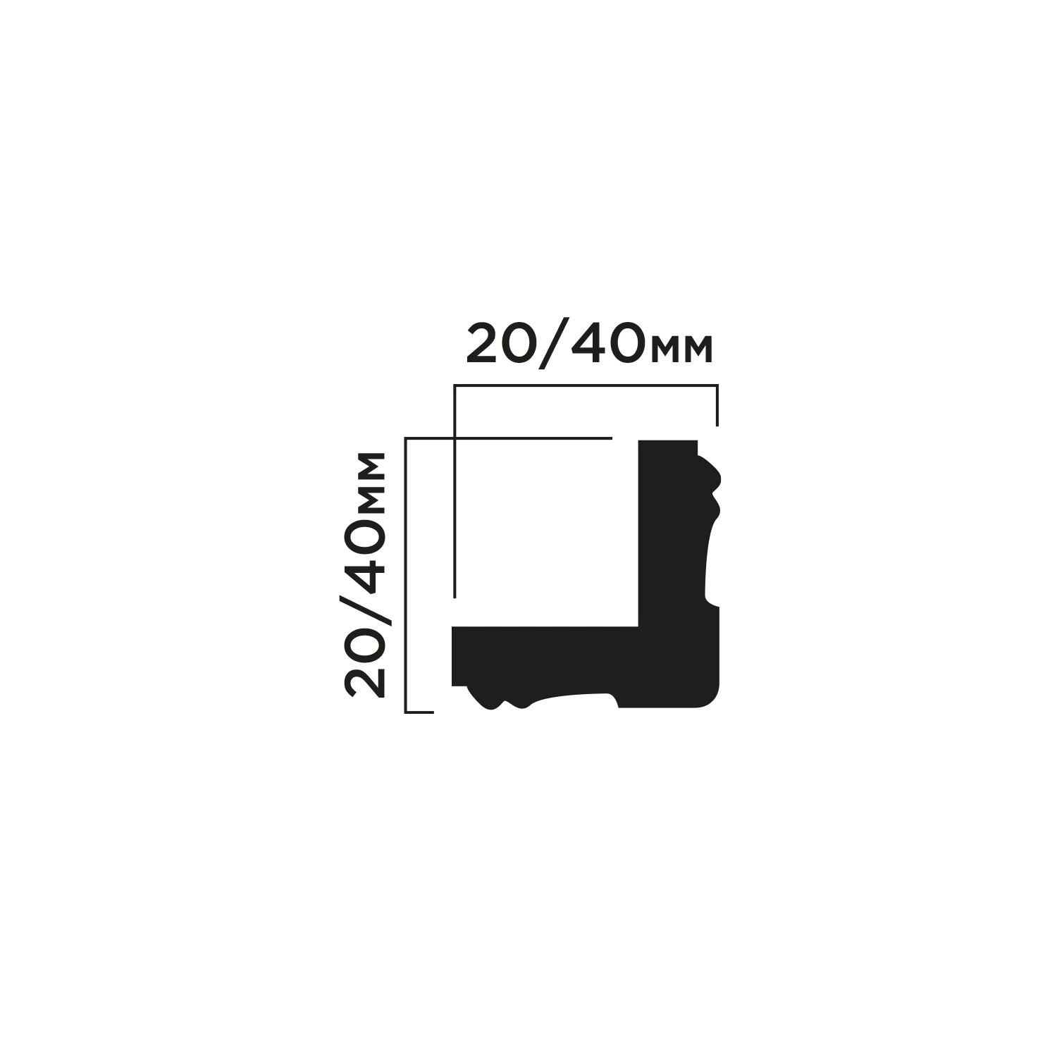 Профиль C40V1 Hiwood 40мм×40мм×2м