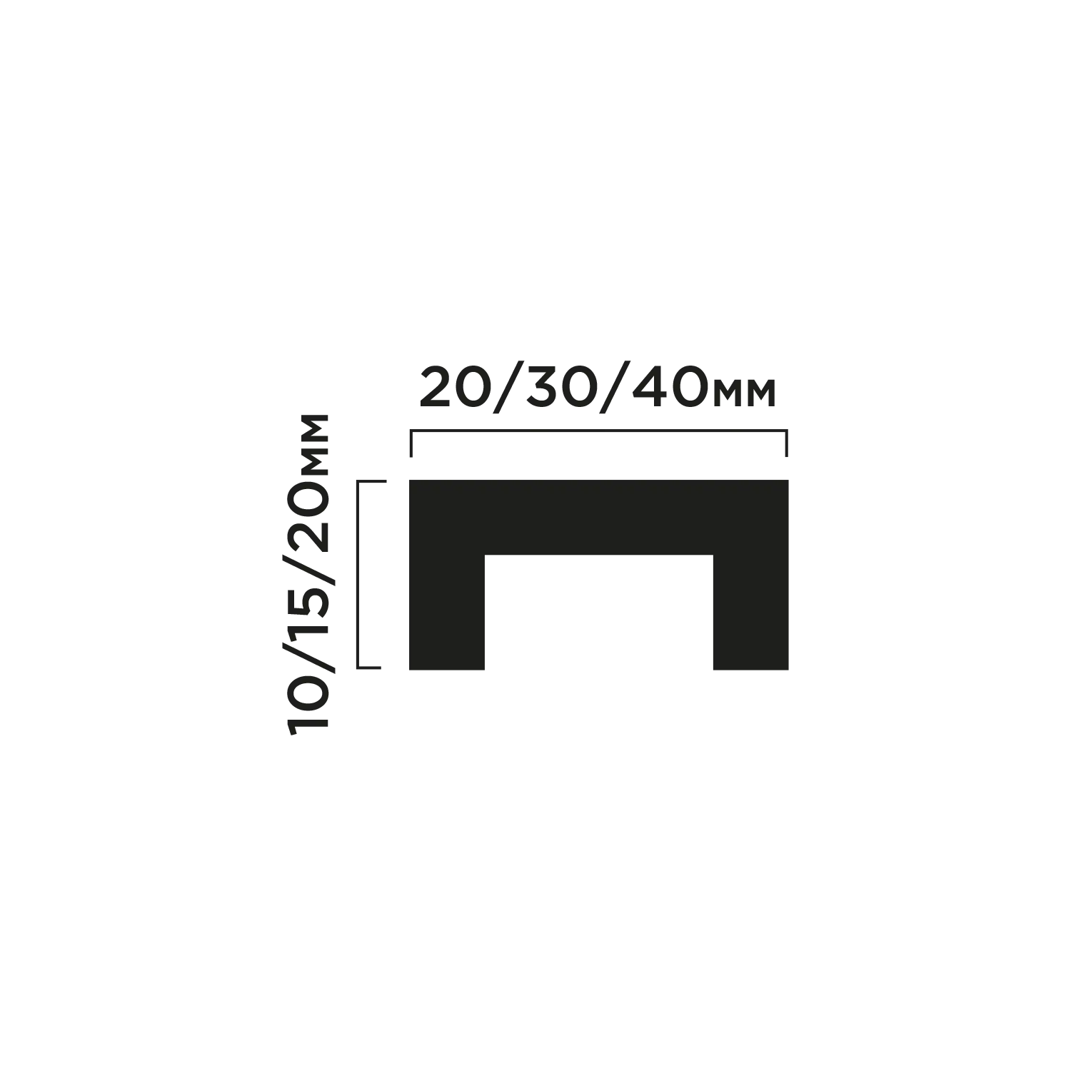 Профиль LB40 Hiwood 40мм×20мм×2м