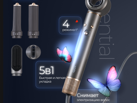 Обзор: Фен-стайлер для волос Zofft Essential S300 с ионизацией и холодным воздухом, 5 насадок