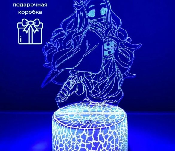 Обзор: Светильник Anime Sculpting Genius, акриловый, сенсорный, 7 цветов, 15 см