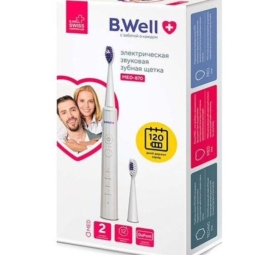 Обзор: Зубная щётка электрическая B.well MED-870, белая