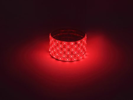 Обзор: Светодиодная лента ЭРА LS2835 -4,8-60-12-R-IP65-1 year-5м, 4,8Вт 12В 60LED красный свет