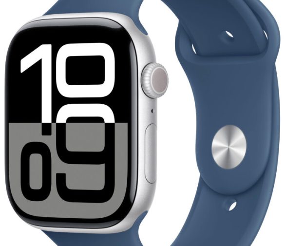 Обзор: Умные часы Apple Watch Series 10 46mm GPS Silver Aluminum Case, Denim Sport Band M/L