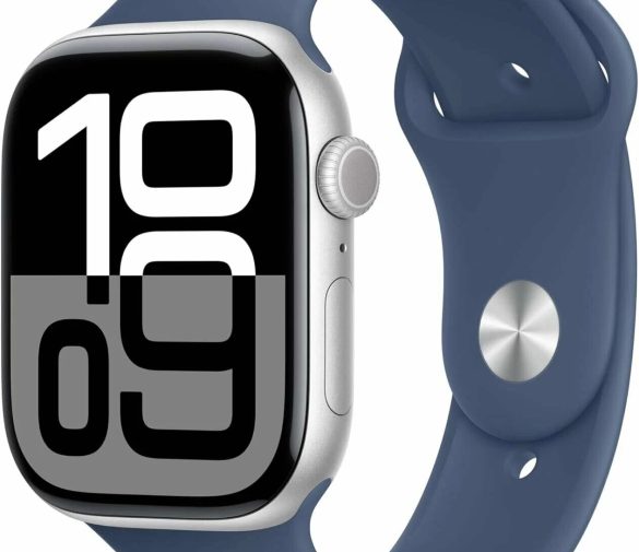 Обзор: Умные часы, Apple Watch Series 10, 42 мм, Silver | алюминий серебристого цвета, ремешок цвета Denim, S/M (NEW)