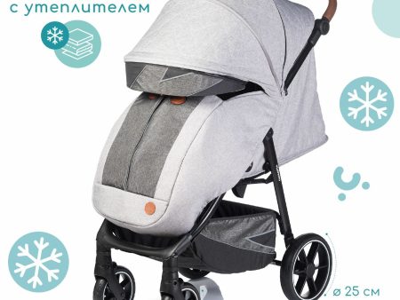 Обзор: Утепленная прогулочная коляска Acarento Esperto, цвет Light grey