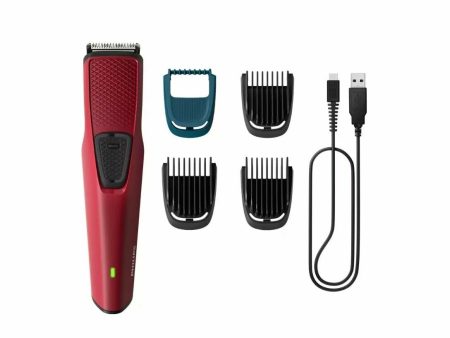 Обзор: Триммер для бороды и усов Philips BT1235/18, (Сухое бритье, 60 мин от аккумулятора) Красный