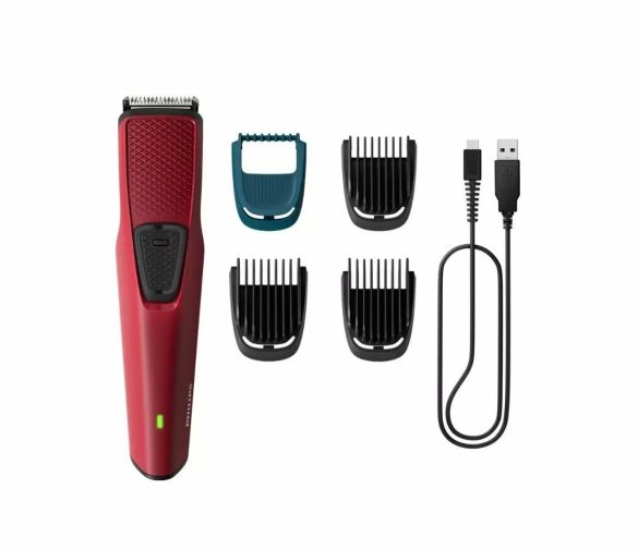 Обзор: Триммер для бороды и усов Philips BT1235/18, (Сухое бритье, 60 мин от аккумулятора) Красный