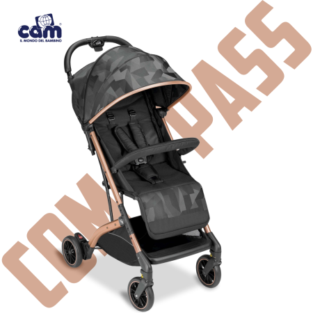 Обзор: Коляска прогулочная CAM COMPASS 2.0 JACQUARD NERO