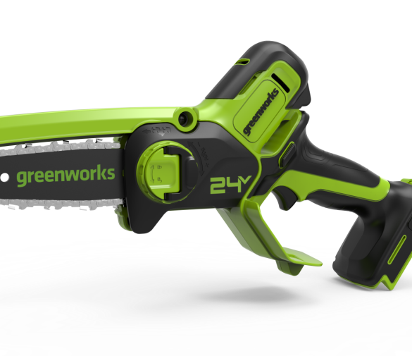 Обзор: Цепная мини пила аккумуляторная Greenworks 2008707UA 24V 15см бесщеточная c 1хАКБ 2Ач и ЗУ
