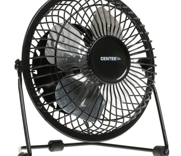 Обзор: Настольный вентилятор Centek Air CT-5040, 2.5Вт, Питание от USB, Мех. управление, Черный