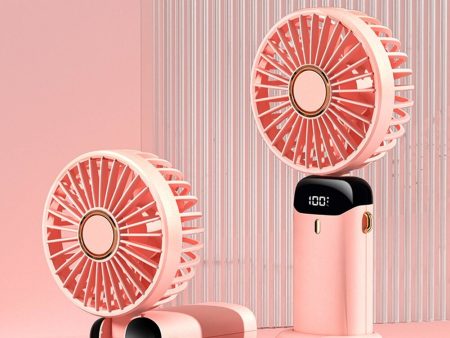 Обзор: Портативный складной USB-вентилятор, 5 скоростей, время работы 7-12 часов, розовый