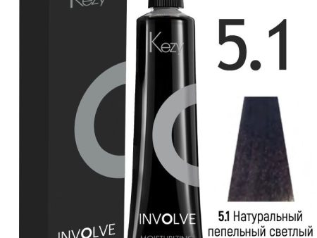 Обзор: KEZY Involve Краска для волос 5,1 натуральный пепельный светлый каштан 100мл