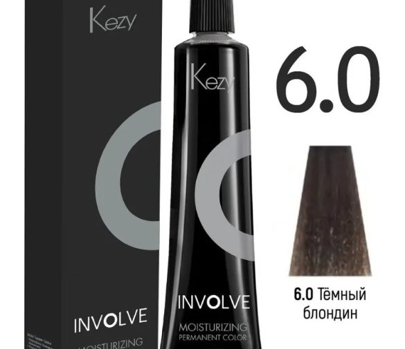 Обзор: Kezy, Крем-краска Involve color 6.0 Тёмный блондин, стойкая , 100 мл