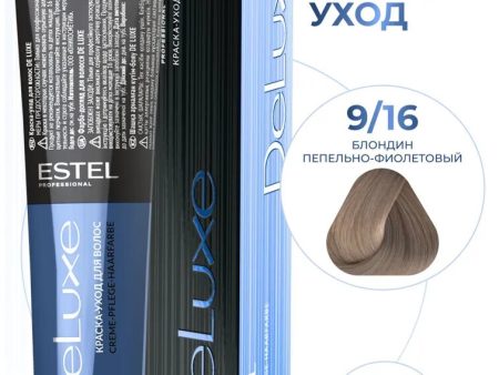Обзор: ESTEL PROFESSIONAL Краска DE LUXE для окрашивания волос, 9/16 блондин пепельно-фиолетовый, 60 мл