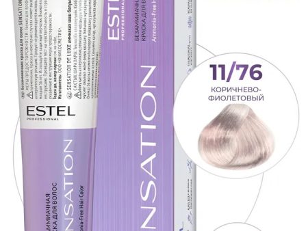 Обзор: ESTEL Безаммиачная краска DE LUXE для волос SENSATION, 11/76 очень светлый блондин коричнево-фиолетовый, 60 мл