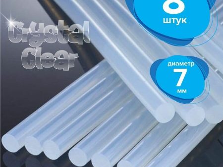 Обзор: Набор прозрачных клеевых стержней 7 мм, для клеевого пистолета, термоклей 8 шт. 200 мм