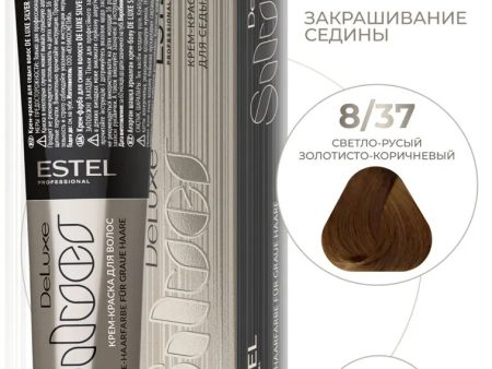Обзор: ESTEL PROFESSIONAL Краска DE LUXE для окрашивания волос SILVER, 8/37 светло-русый золотисто-коричневый, 60 мл
