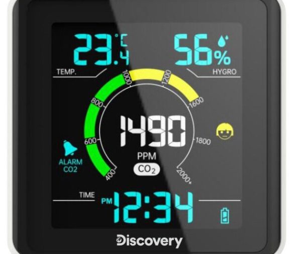 Обзор: Детектор углекислого газа Discovery Report WA40, тип экрана – цветной, корпус – пластик