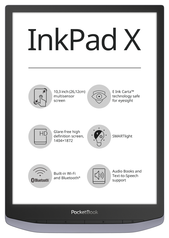 Электронная книга PocketBook InkPad X Серый