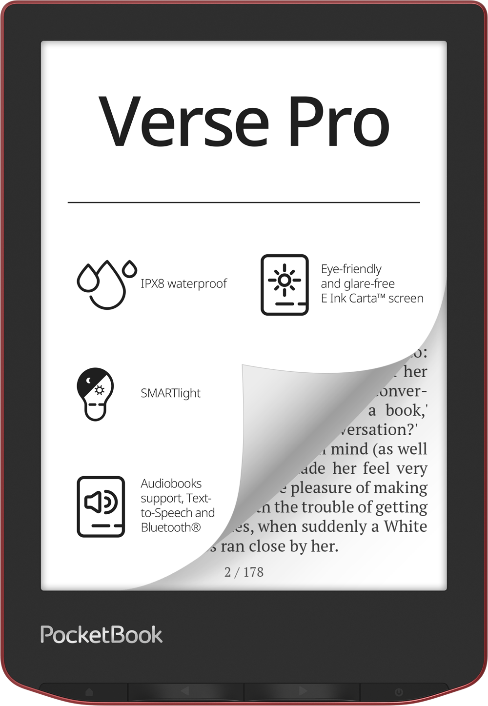 Электронная книга PocketBook 634 Verse Pro Passion Red