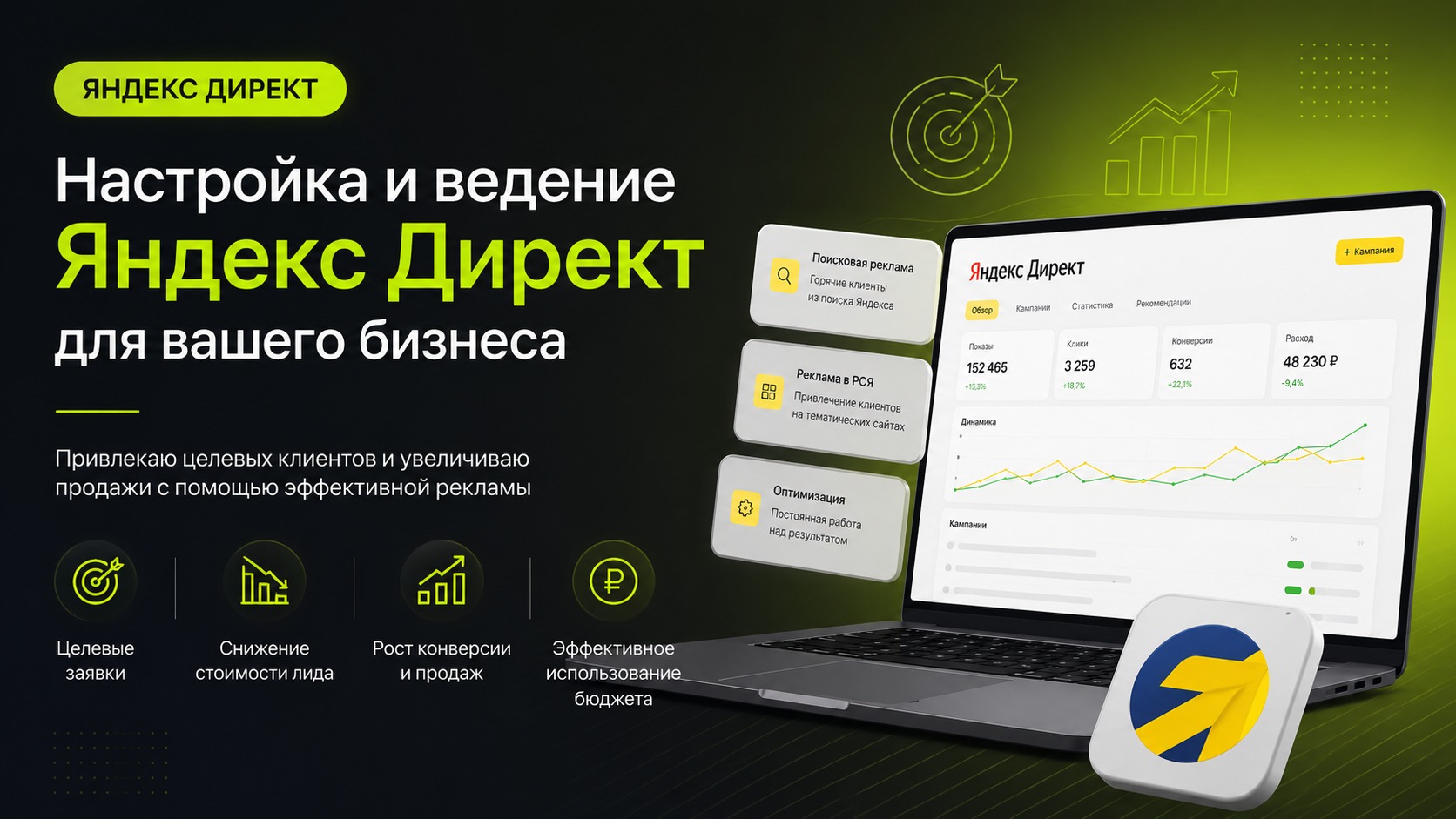 Настройка и ведение Яндекс Директ для бизнеса