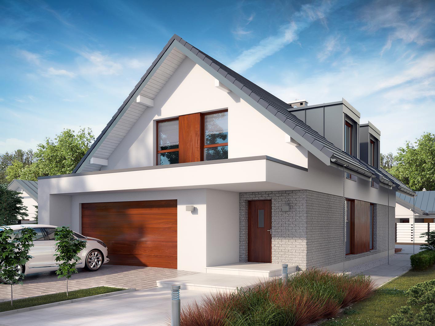 Проект двухэтажного дома из газобетона Alwin — фото 1