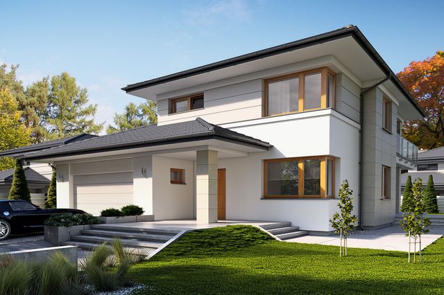 Проект двухэтажного дома из газобетона Karat 4 - изображение 1
