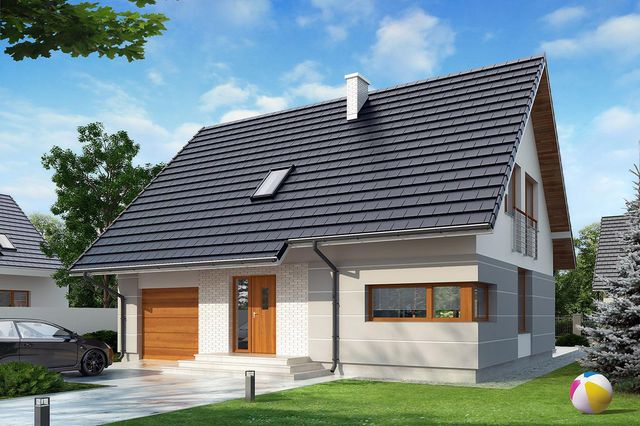 Проект двухэтажного дома из газобетона Karmel 3 - изображение 1