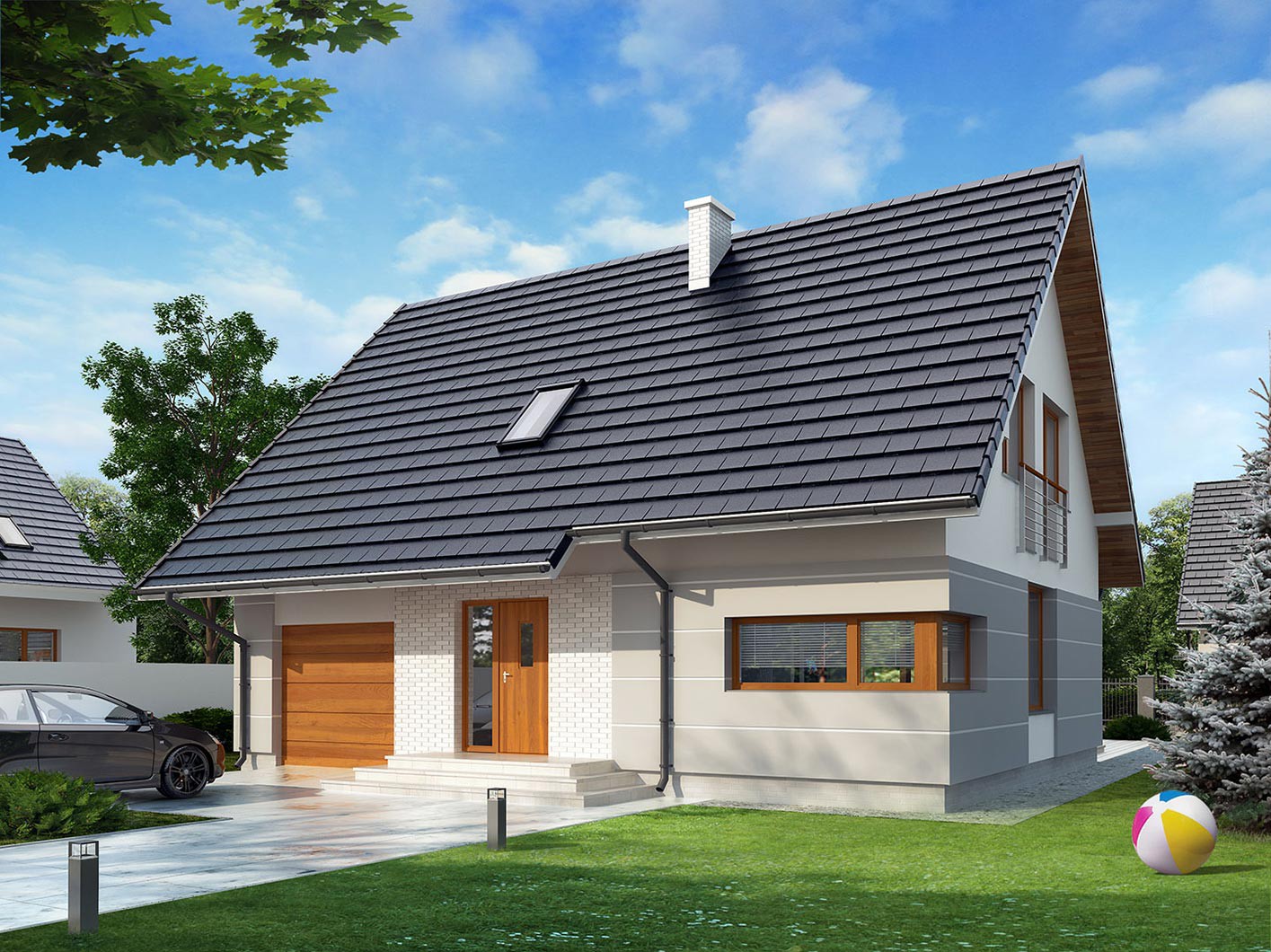 Проект двухэтажного дома из газобетона Karmel 3 — фото 1