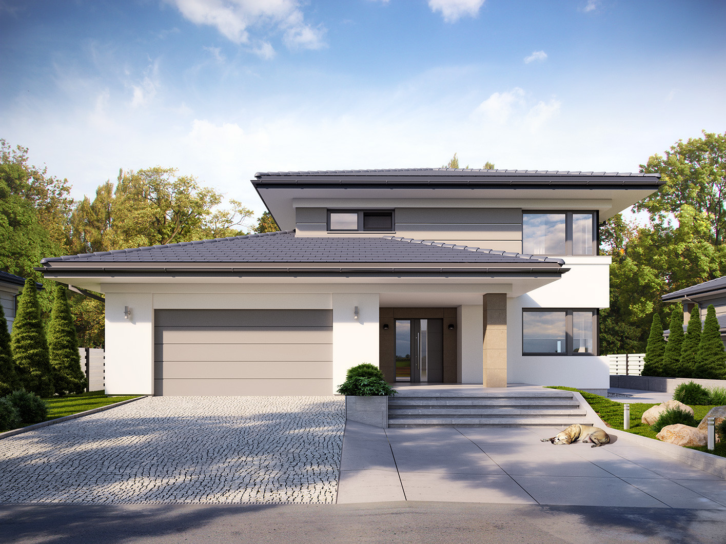 Проект двухэтажного дома из газобетона Korso 2 — фото 1