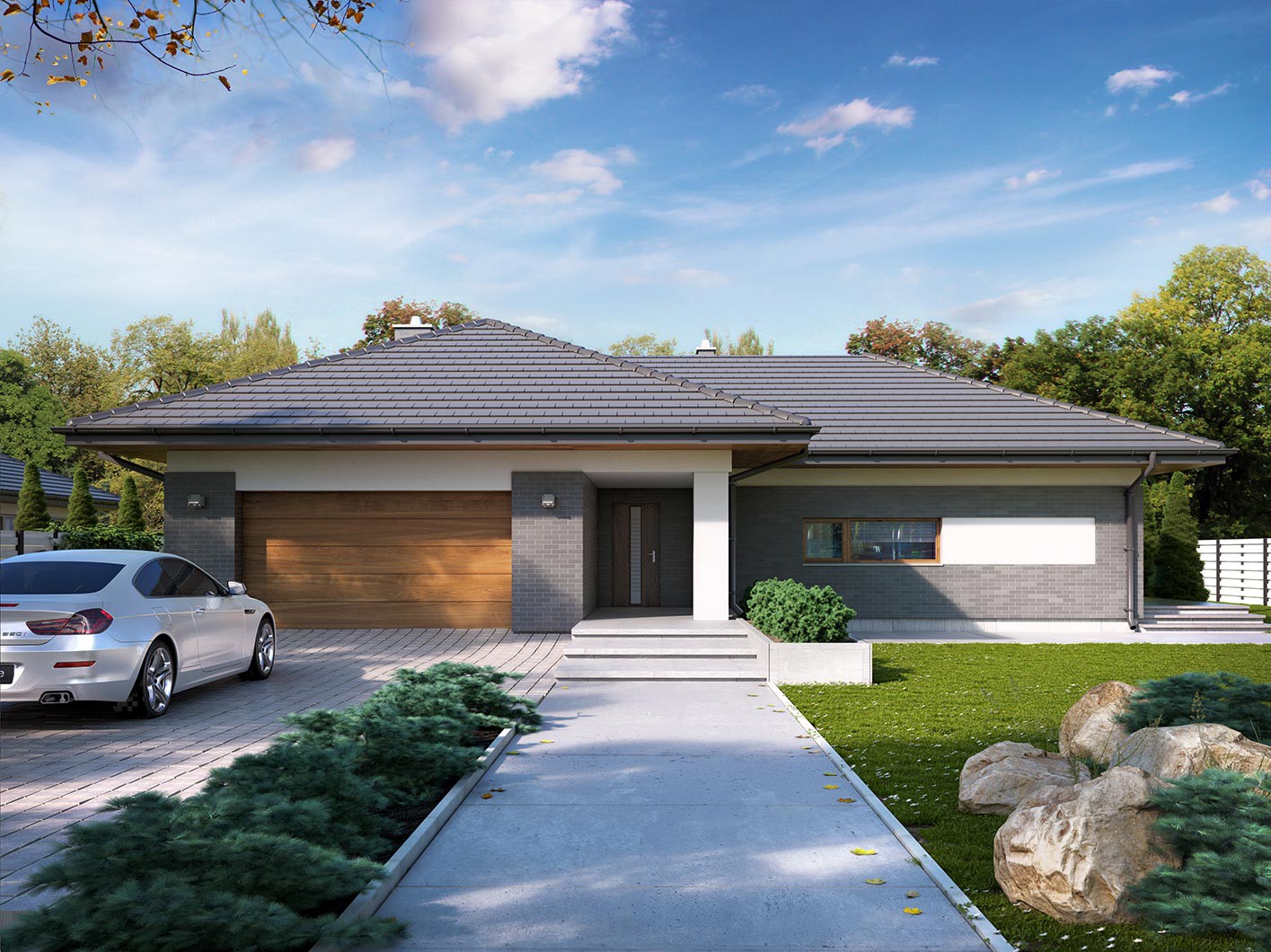 Проект одноэтажного дома из газобетона Arteo 2 — фото 1