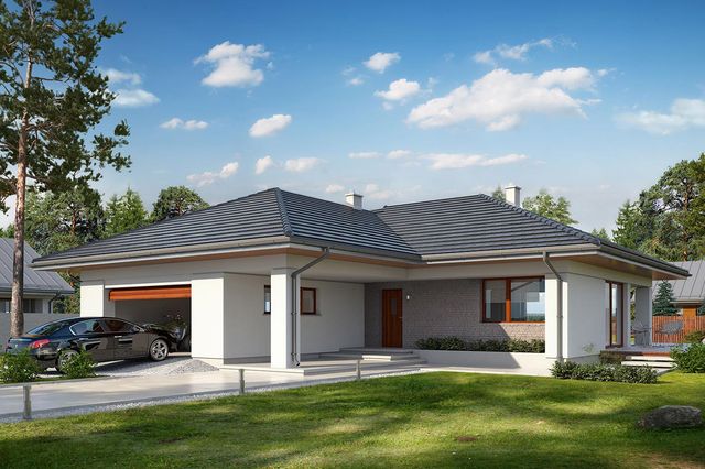 Проект одноэтажного дома из газобетона Ergo - изображение 1
