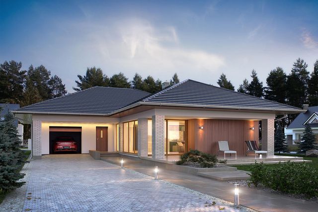 Проект одноэтажного дома из газобетона Kreo - изображение 1